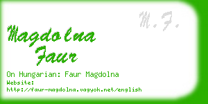 magdolna faur business card